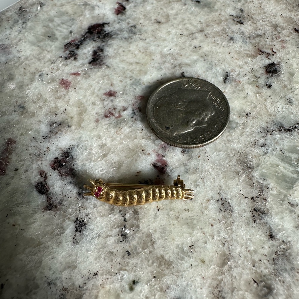 14k Gold service pin